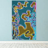 Melting Memphis Vibes II キャンバスプリント (インサイチュ (ウッドフロア))