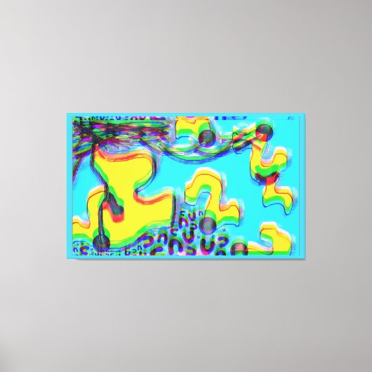 Melting Memphis Vibes III キャンバスプリント (正面)