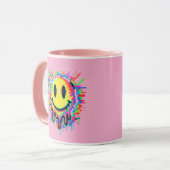 Melting Multicolor Painted Face Mug Design マグカップ (正面左)