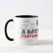 Melting Pot "AMERICAN" with Flag Font - Unity マグカップ (左)