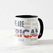 Melting Pot "AMERICAN" with Flag Font - Unity マグカップ (正面右)