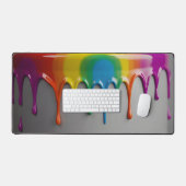 Melting Rainbow Drips デスクマット (キーボード&マウス)