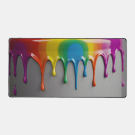 Melting Rainbow Drips デスクマット