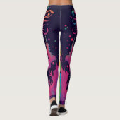 Melting Reality Leggings – Trippy Psychedelic Art  レギンス (裏面)
