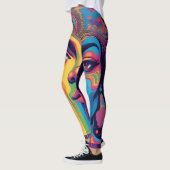 Melting Reality Leggings – Trippy Psychedelic Art  レギンス (左)