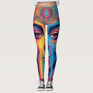 Melting Reality Leggings – Trippy Psychedelic Art  レギンス