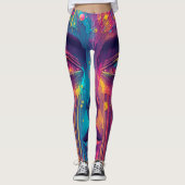 Melting Reality Leggings – Trippy Psychedelic Art  レギンス (正面)