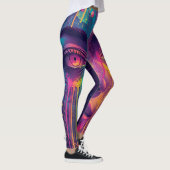 Melting Reality Leggings – Trippy Psychedelic Art  レギンス (右)