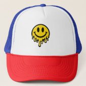 Melting Smiley Face Foam Trucker Cap キャップ (正面)