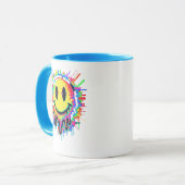 Melting Smiley Face Mug – Color Distortion Psyched マグカップ (正面左)