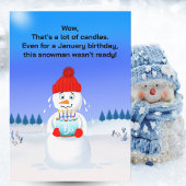 Melting Snowman January Birthday Capricorn  カード