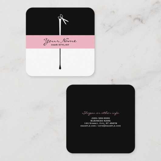 MELTPOINTはさみ美容師 スクエア名刺 (正面/裏面)