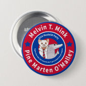 Melvin T. Minkのキャンペーンボタン 缶バッジ (正面&裏面)