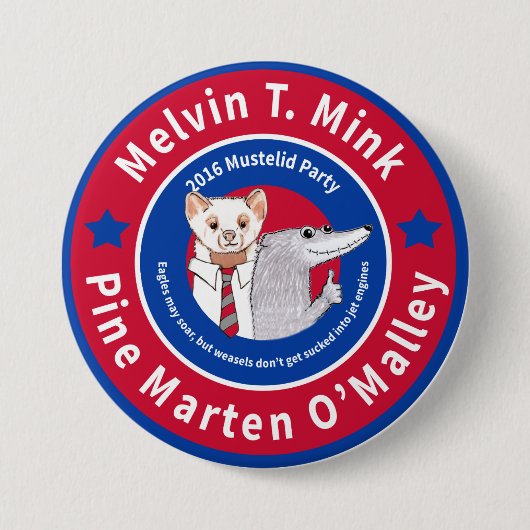 Melvin T. Minkのキャンペーンボタン 缶バッジ (正面)