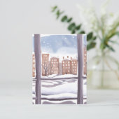 Memaの窓|雪の街の窓絵カード (スタンド正面)
