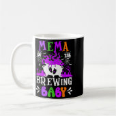 Mema Of The Brewing Baby Grandma To Be Halloween コーヒーマグカップ (左)