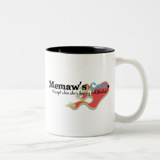 Memawに熱いフラッシュがあります ツートーンマグカップ