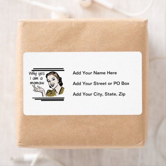 MemawのレトロのTシャツおよびギフト ラベル (インサイチュ)