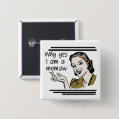 MemawのレトロのTシャツおよびギフト 缶バッジ (正面&裏面)