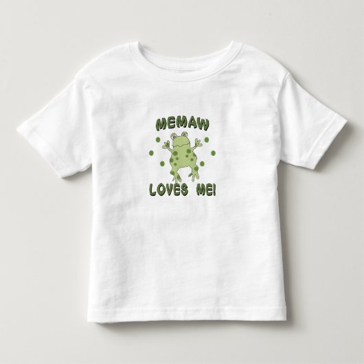 Memawは私をカエル愛します トドラーTシャツ (正面)