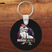 Memawsaurus Dinosaur Memaw Saurus Family Matching  キーホルダー (正面)