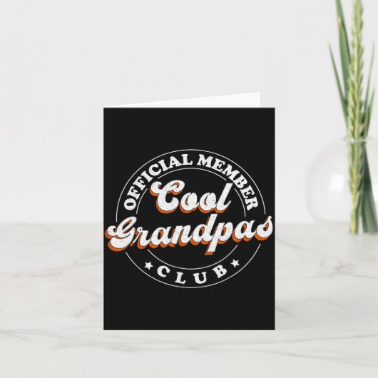 Member Cool Grandpas Club For New Grandfather  カード (正面)