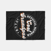 Member Cool Grandpas Club For New Grandfather フリースブランケット (正面(横))