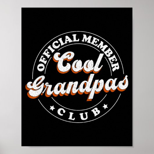Member Cool Grandpas Club For New Grandfather  ポスター (正面)