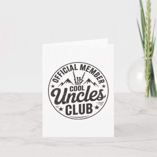 Member Cool Uncles Club Funny Uncle Father's Day  カード (正面)