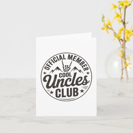Member Cool Uncles Club Funny Uncle Father's Day  カード (黄色い花)