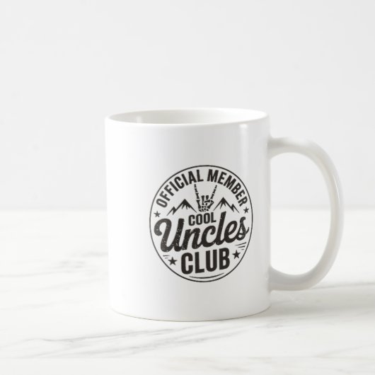 Member Cool Uncles Club Funny Uncle Father's Day コーヒーマグカップ (右)