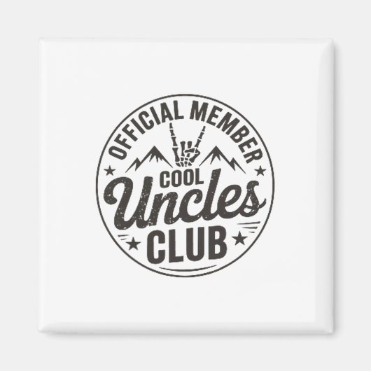 Member Cool Uncles Club Funny Uncle Father's Day  マグネット (正面)