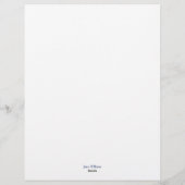 Membrete Magnolias azules レターヘッド (裏面)