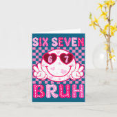 Meme 67 Valentine Bruh Six Seven Heart Women Girl  カード (黄色い花)
