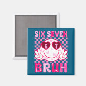 Meme 67 Valentine Bruh Six Seven Heart Women Girl  マグネット (正面/裏面)