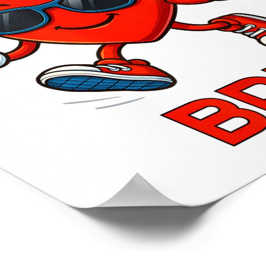 Meme Funny 67 Six Seven Bruh Heart Valentines Men  ポスター (角)