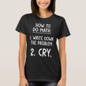 Meme How To Do Math Cry 2022 Tシャツ (正面)