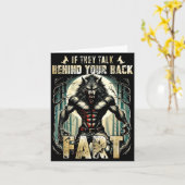 Meme If They Talk Behind Your Back Fart Alpha Wolf カード (黄色い花)