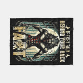 Meme If They Talk Behind Your Back Fart Alpha Wolf フリースブランケット (正面(横))