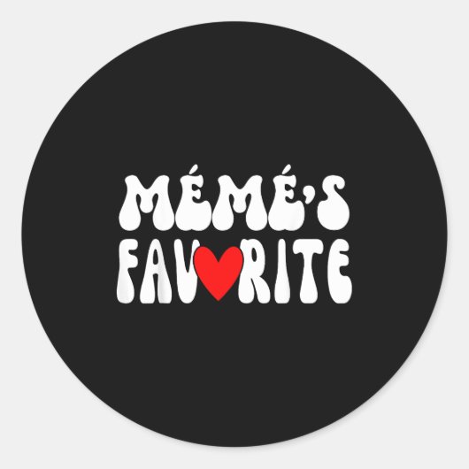 MÉmÉ’s Favorite Funny Grandparent Granhild Humor ラウンドシール (正面)