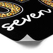 Meme Saying 6 7 Men Women Kids Leopard Teacher  ポスター (角)