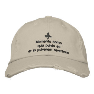 Memento Homo、貸出キャップ – cappello quaresimale 刺繍入りキャップ