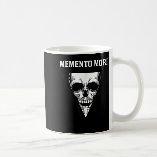 Memento Mori死亡率ストア主義哲学Q コーヒーマグカップ (右)