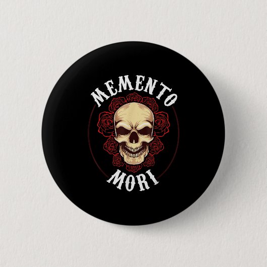 Memento Mori死亡率ストア哲学ストア主義Q 缶バッジ (正面)