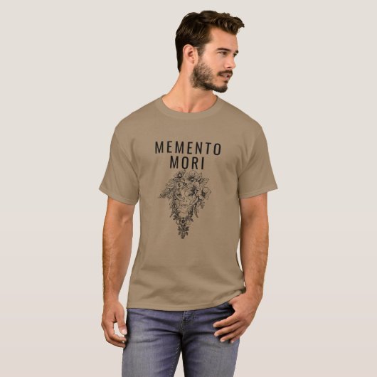 Memento Mori、ストイック哲学、Marcus Aurelius Tシャツ (正面フル)
