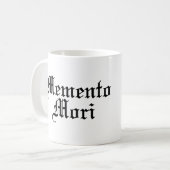Memento Mori – ラテンフレーズ コーヒーマグカップ (正面左)