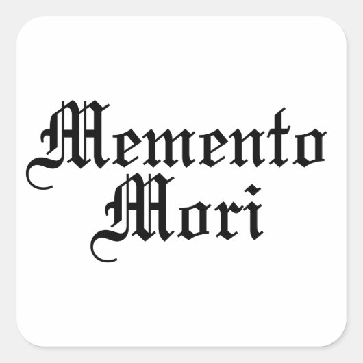 Memento Mori – ラテンフレーズ スクエアシール (正面)