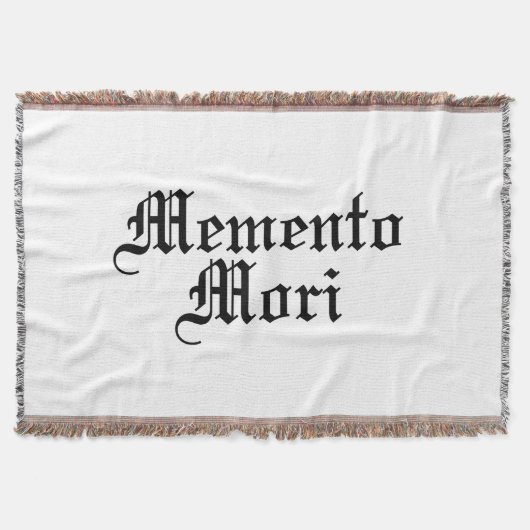 Memento Mori – ラテンフレーズ スローブランケット (正面)