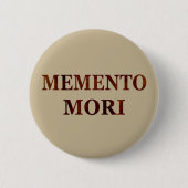 memento mori、ラテン語の句 缶バッジ (正面)