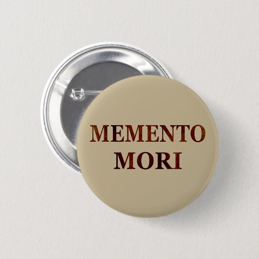 memento mori、ラテン語の句 缶バッジ (正面&裏面)